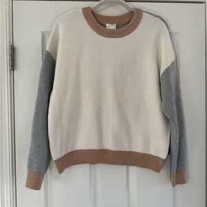 Cyrus Tan and Gray Knit Sweater